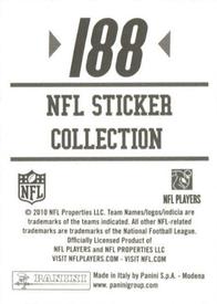 2010 Panini NFL Sticker Collection #188 Mike Sims-Walker Back
