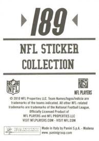 2010 Panini NFL Sticker Collection #189 Aaron Kampman Back