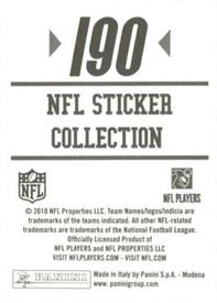 2010 Panini NFL Sticker Collection #190 Marcedes Lewis Back