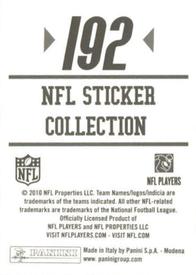 2010 Panini NFL Sticker Collection #192 Mike Thomas Back