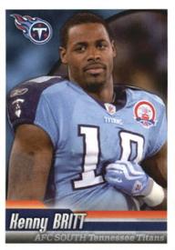 2010 Panini NFL Sticker Collection #203 Kenny Britt Front