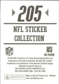 2010 Panini NFL Sticker Collection #205 Bo Scaife Back
