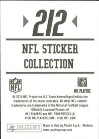 2010 Panini NFL Sticker Collection #212 Javon Ringer Back