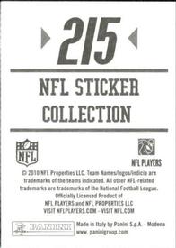 2010 Panini NFL Sticker Collection #215 Cortland Finnegan Back