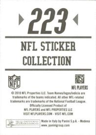 2010 Panini NFL Sticker Collection #223 Eric Decker Back