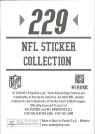 2010 Panini NFL Sticker Collection #229 Kyle Orton Back