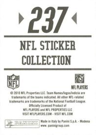 2010 Panini NFL Sticker Collection #237 Chris Chambers Back