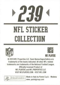 2010 Panini NFL Sticker Collection #239 Leonard Pope Back