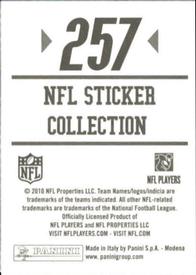 2010 Panini NFL Sticker Collection #257 Shane Lechler Back