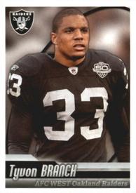 2010 Panini NFL Sticker Collection #259 Tyvon Branch Front