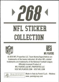 2010 Panini NFL Sticker Collection #268 Vincent Jackson Back