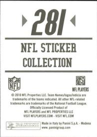 2010 Panini NFL Sticker Collection #281 Tony Romo Back