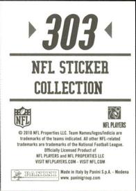 2010 Panini NFL Sticker Collection #303 Kevin Boss Back