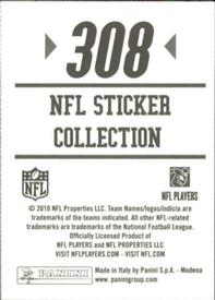2010 Panini NFL Sticker Collection #308 Jason Pierre-Paul Back
