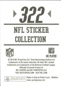 2010 Panini NFL Sticker Collection #322 Asante Samuel Back