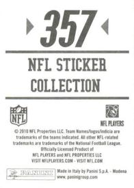 2010 Panini NFL Sticker Collection #357 Jay Cutler Back