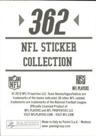 2010 Panini NFL Sticker Collection #362 Kevin Smith Back