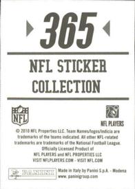 2010 Panini NFL Sticker Collection #365 Bryant Johnson Back