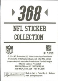 2010 Panini NFL Sticker Collection #368 Nate Burleson Back