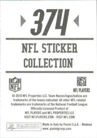 2010 Panini NFL Sticker Collection #374 Calvin Johnson Back