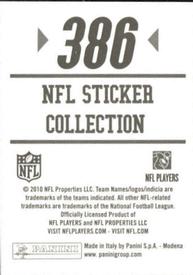 2010 Panini NFL Sticker Collection #386 A.J. Hawk Back