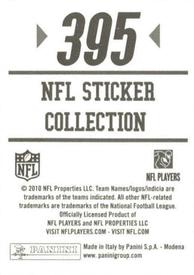 2010 Panini NFL Sticker Collection #395 Toby Gerhart Back