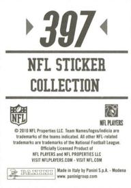 2010 Panini NFL Sticker Collection #397 Sidney Rice Back