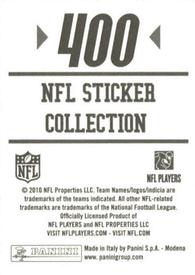 2010 Panini NFL Sticker Collection #400 Jared Allen Back