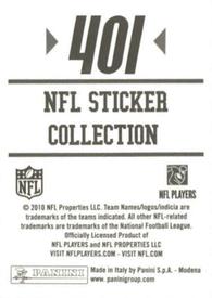 2010 Panini NFL Sticker Collection #401 Chad Greenway Back