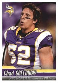2010 Panini NFL Sticker Collection #401 Chad Greenway Front