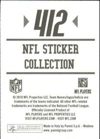 2010 Panini NFL Sticker Collection #412 Michael Jenkins Back