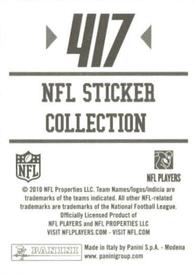 2010 Panini NFL Sticker Collection #417 Jonathan Babineaux Back