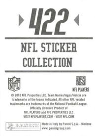 2010 Panini NFL Sticker Collection #422 Roddy White Back
