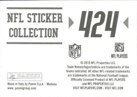 2010 Panini NFL Sticker Collection #424 Carolina Panthers Logo Back