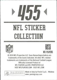 2010 Panini NFL Sticker Collection #455 Darren Sharper Back