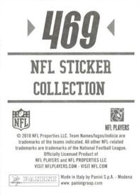 2010 Panini NFL Sticker Collection #469 Josh Freeman Back
