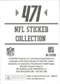 2010 Panini NFL Sticker Collection #471 Kellen Winslow, Jr. Back