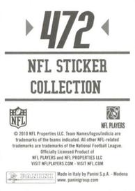 2010 Panini NFL Sticker Collection #472 Arizona Cardinals Logo Back