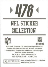 2010 Panini NFL Sticker Collection #476 Steve Breaston Back
