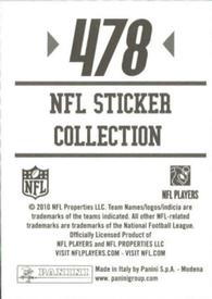 2010 Panini NFL Sticker Collection #478 Early Doucet Back