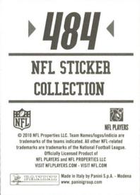 2010 Panini NFL Sticker Collection #484 Calais Campbell Back