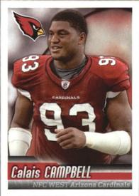 2010 Panini NFL Sticker Collection #484 Calais Campbell Front