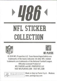 2010 Panini NFL Sticker Collection #486 Larry Fitzgerald Back