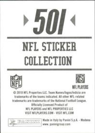 2010 Panini NFL Sticker Collection #501 Frank Gore Back