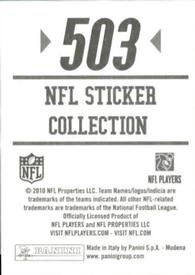 2010 Panini NFL Sticker Collection #503 Patrick Willis Back