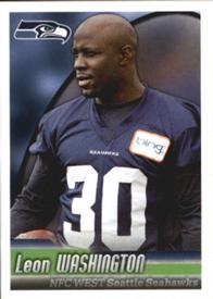 2010 Panini NFL Sticker Collection #508 Leon Washington Front
