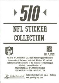 2010 Panini NFL Sticker Collection #510 Deion Branch Back