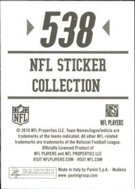 2010 Panini NFL Sticker Collection #538 Andre Johnson Back