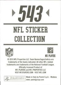 2010 Panini NFL Sticker Collection #543 Danny Amendola Back
