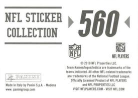 2010 Panini NFL Sticker Collection #560 Super Bowl XLIV Back